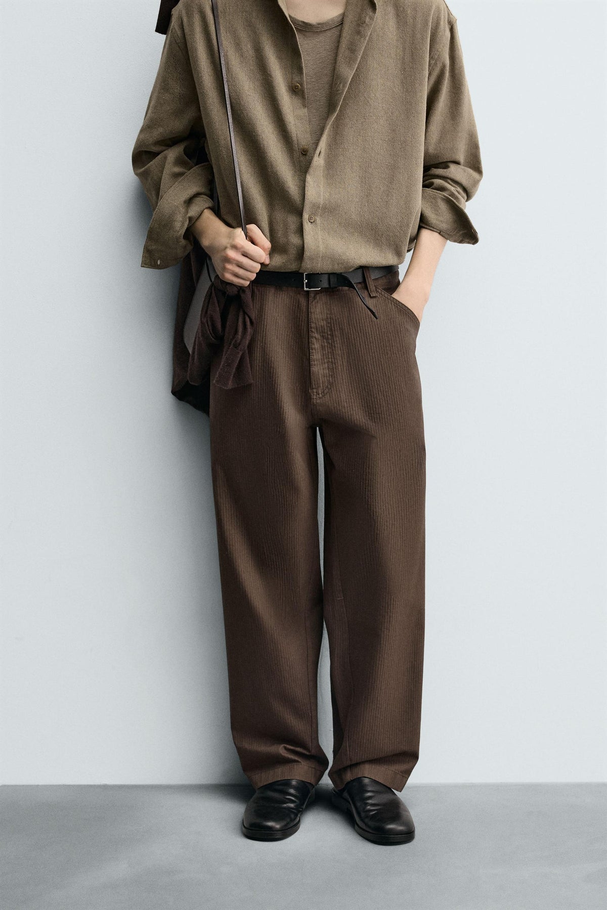 WASHED STRAIGHT-LEG TROUSERS - Image 2