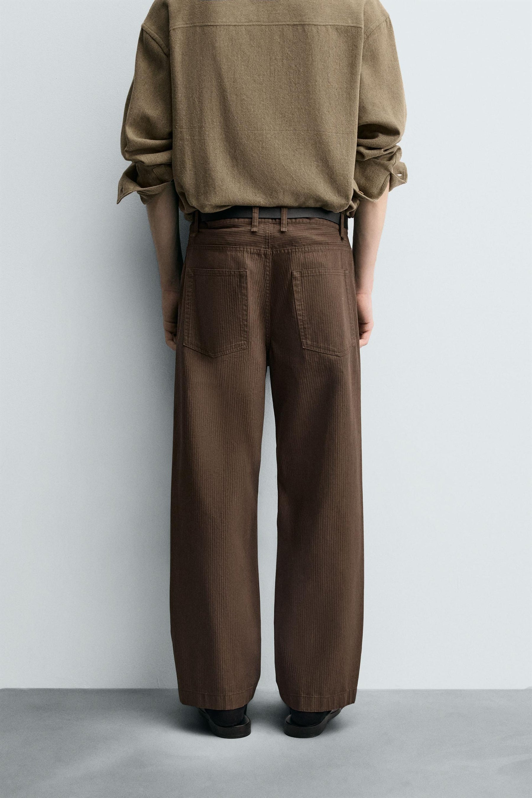 WASHED STRAIGHT-LEG TROUSERS - Image 3