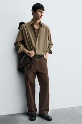 WASHED STRAIGHT-LEG TROUSERS - Image 5