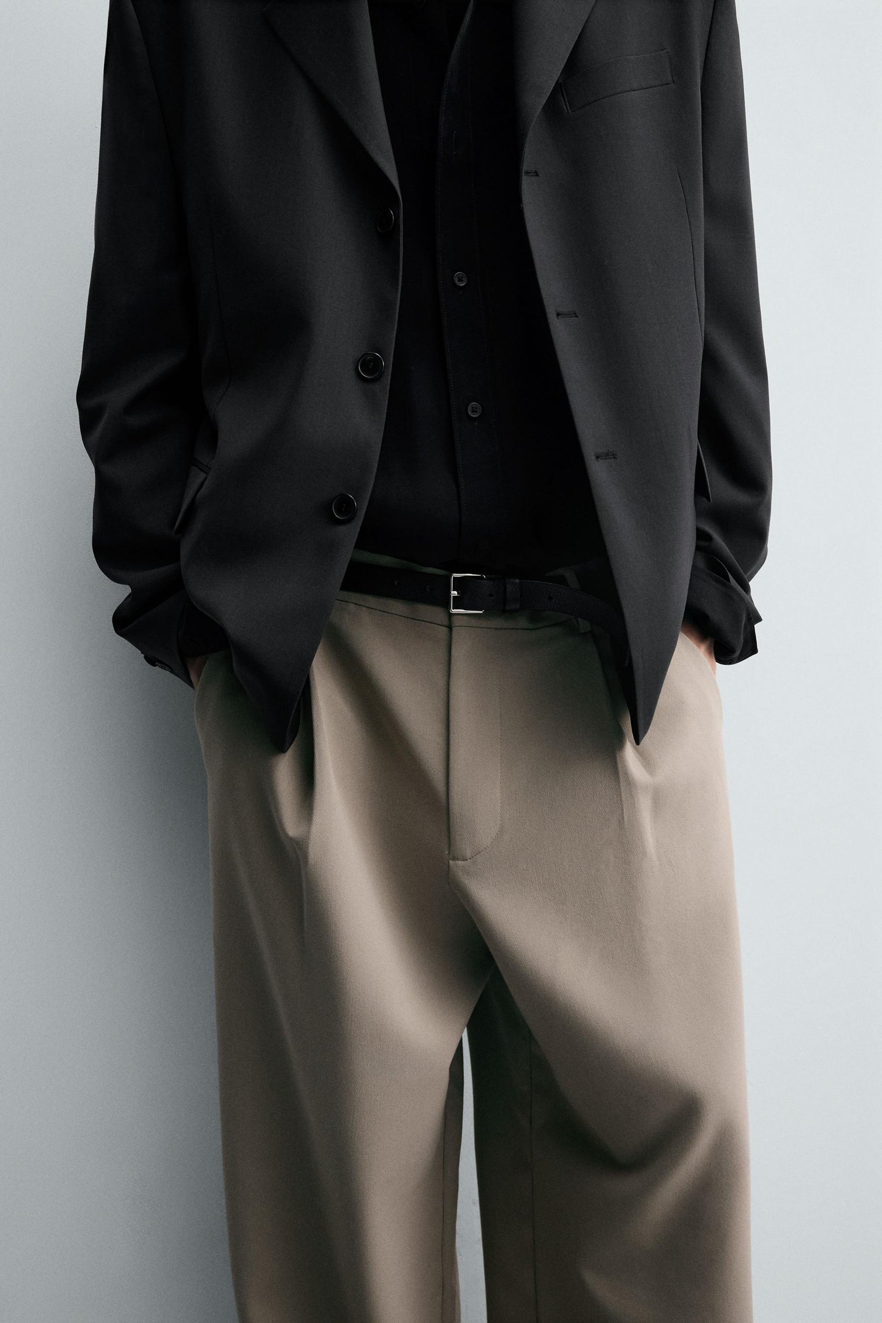 RELAXED FIT PLEATED TROUSERS - Image 6