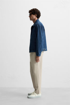 COMFORT TEXTURED CHINO TROUSERS - Image 4