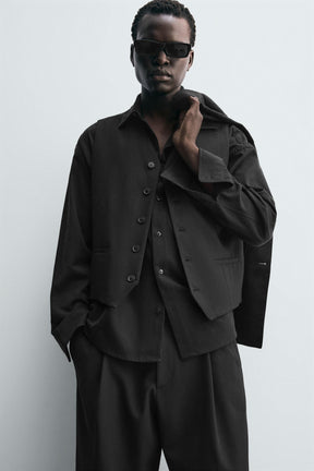 TEXTURED SUIT WAISTCOAT - Image 6