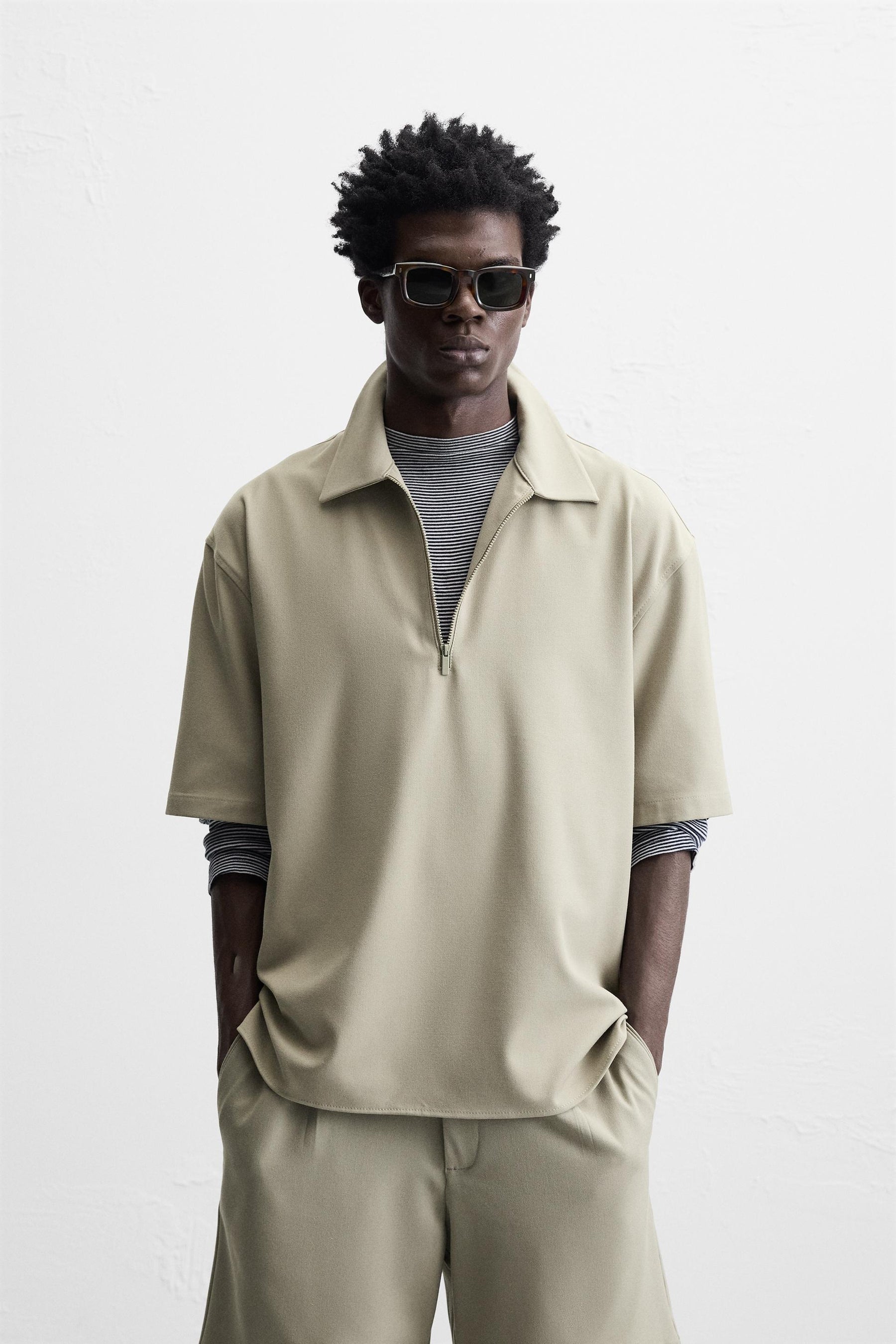 TECHNICAL ZIP-UP POLO SHIRT - Image 2