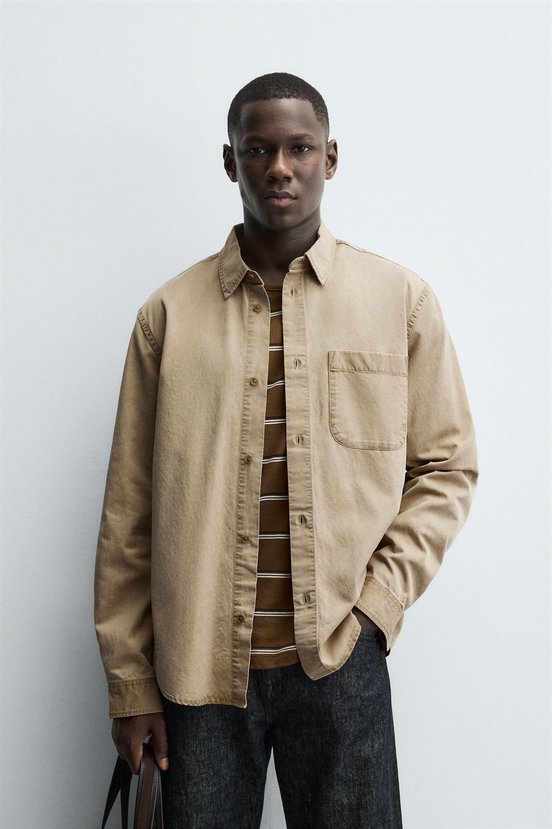 WASHED TWILL TEXTURED SHIRT - Image 2