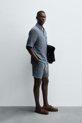 JACQUARD TEXTURED BERMUDA SHORTS - Image 4
