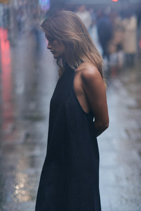 TRF HALTER DENIM DRESS - Image 3