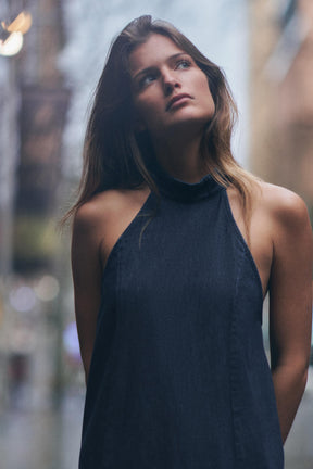 TRF HALTER DENIM DRESS - Image 4