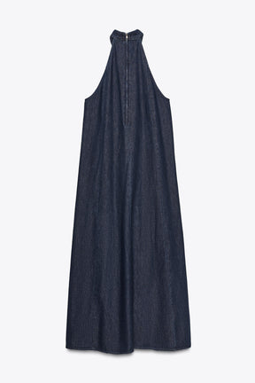 TRF HALTER DENIM DRESS - Image 6