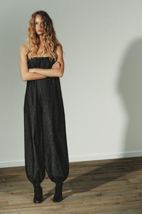 TRF DENIM BANDEAU JUMPSUIT - Image 3