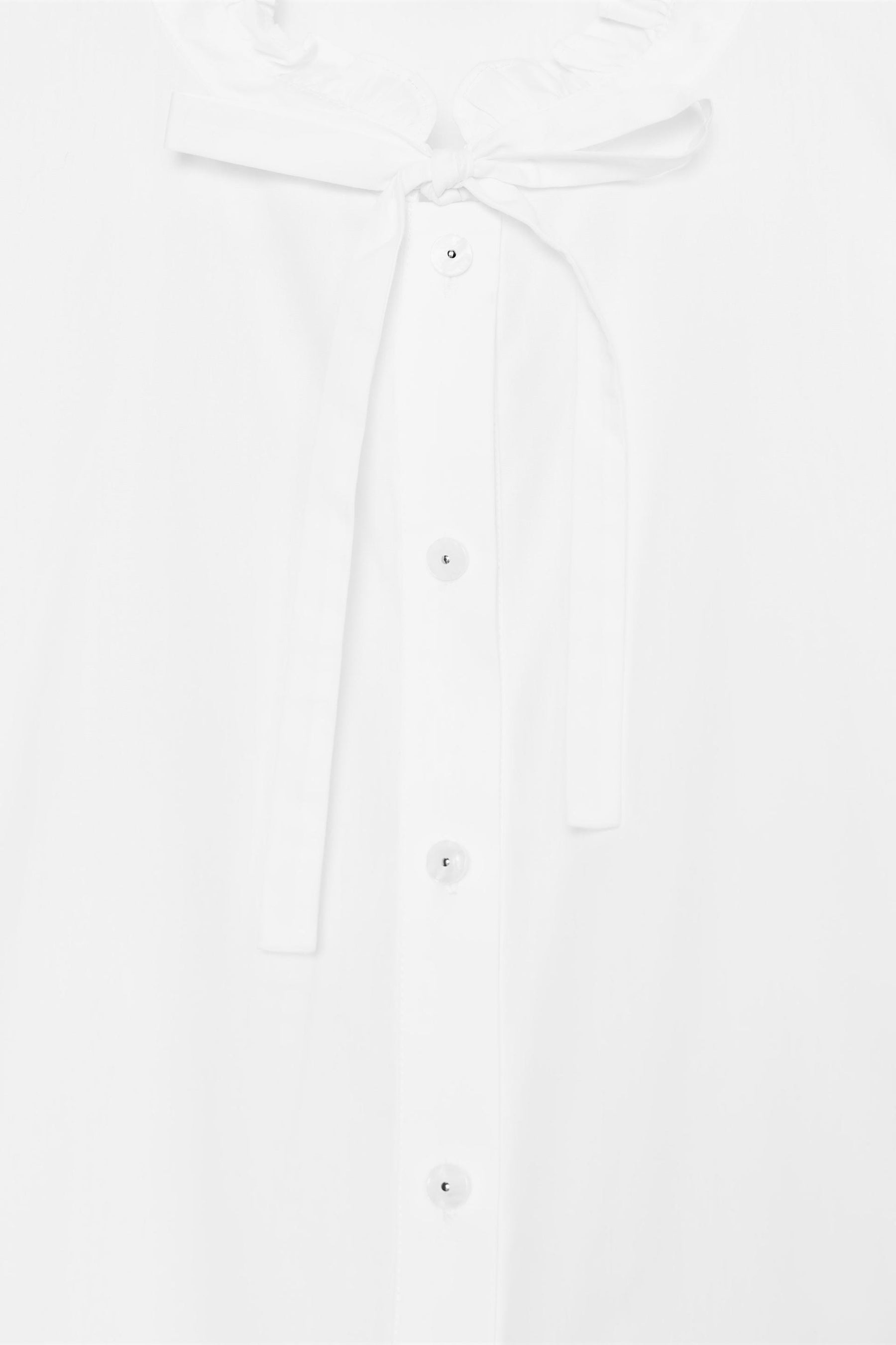 Peplum Poplin Bow Shirt