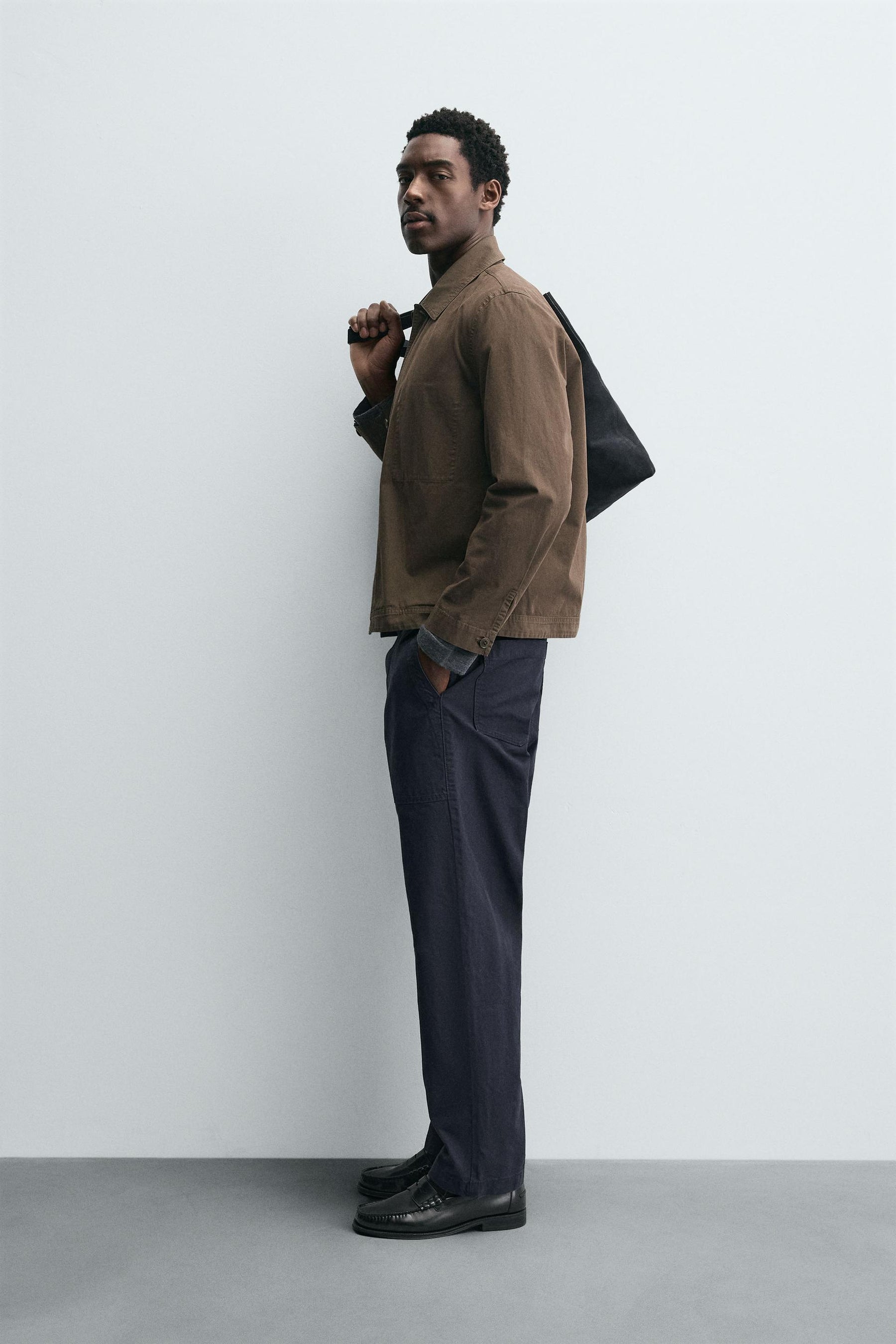 WASHED STRAIGHT-LEG TROUSERS - Image 4
