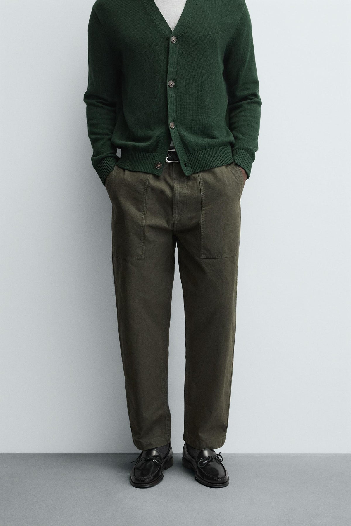 WASHED STRAIGHT-LEG TROUSERS - Image 2