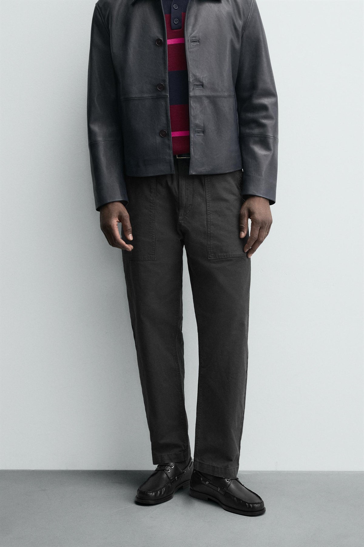 WASHED STRAIGHT-LEG TROUSERS - Image 2