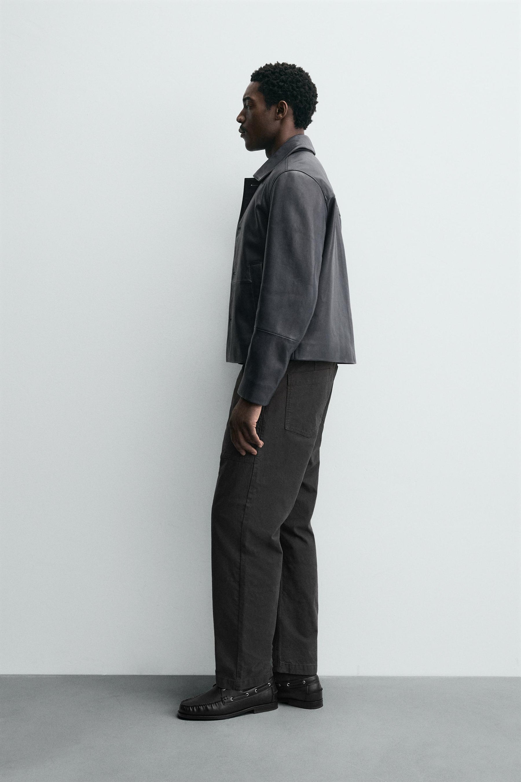 WASHED STRAIGHT-LEG TROUSERS - Image 4