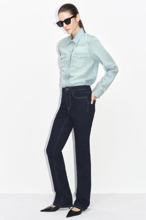 Bootcut High-Waist Jeans