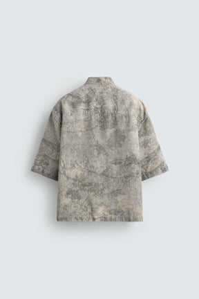RELAXED FIT ABSTRACT PRINT SHIRT - Image 7
