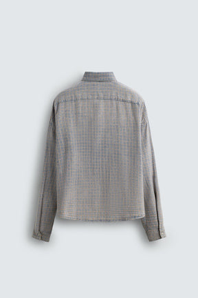 CHECK TEXTURED OVERSHIRT - Image 7