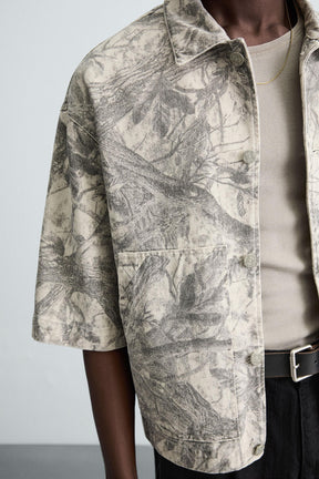WASHED ABSTRACT PRINT OVERSHIRT - Image 6