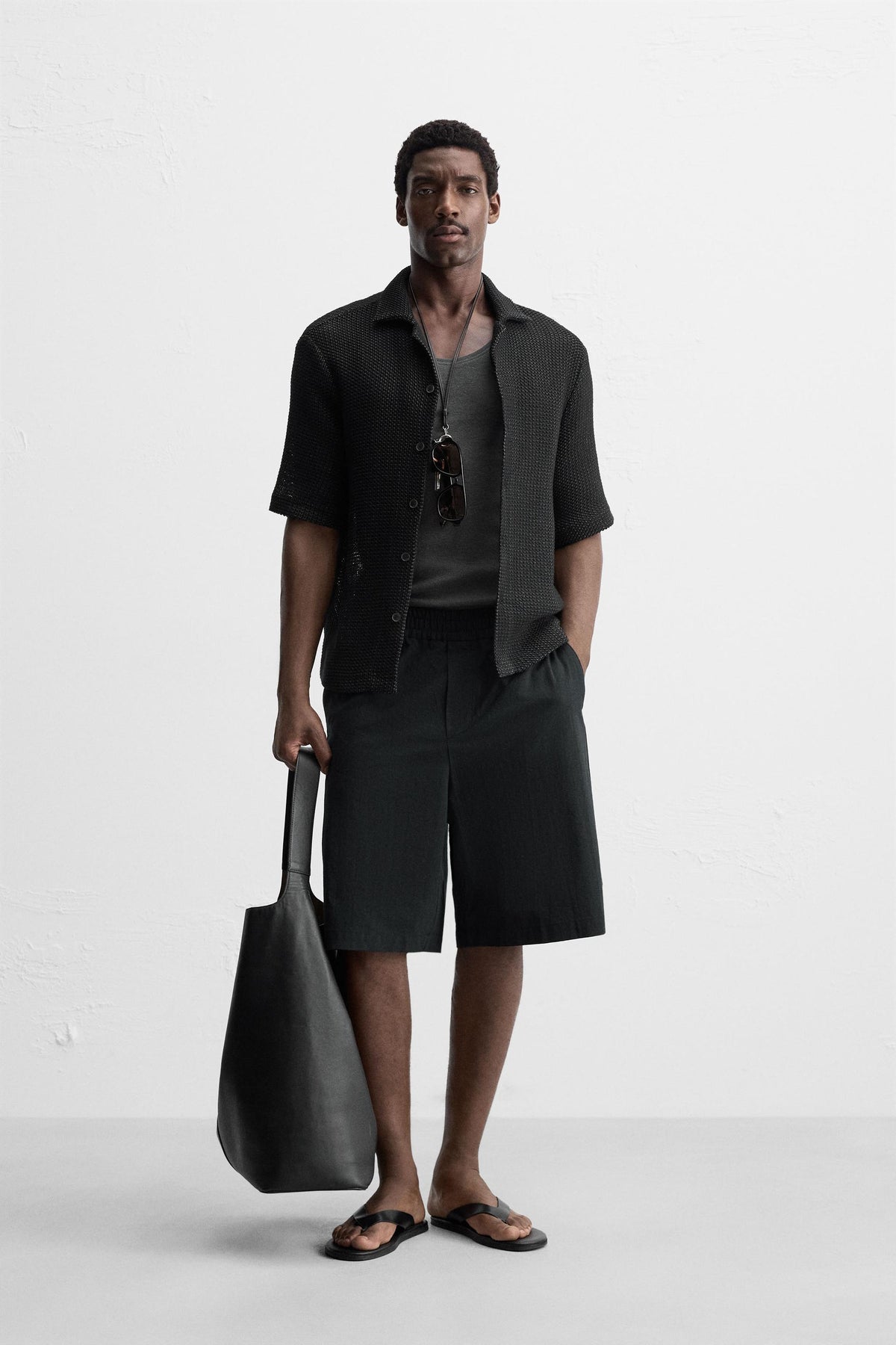 RELAXED FIT COTTON BERMUDA SHORTS - Image 1