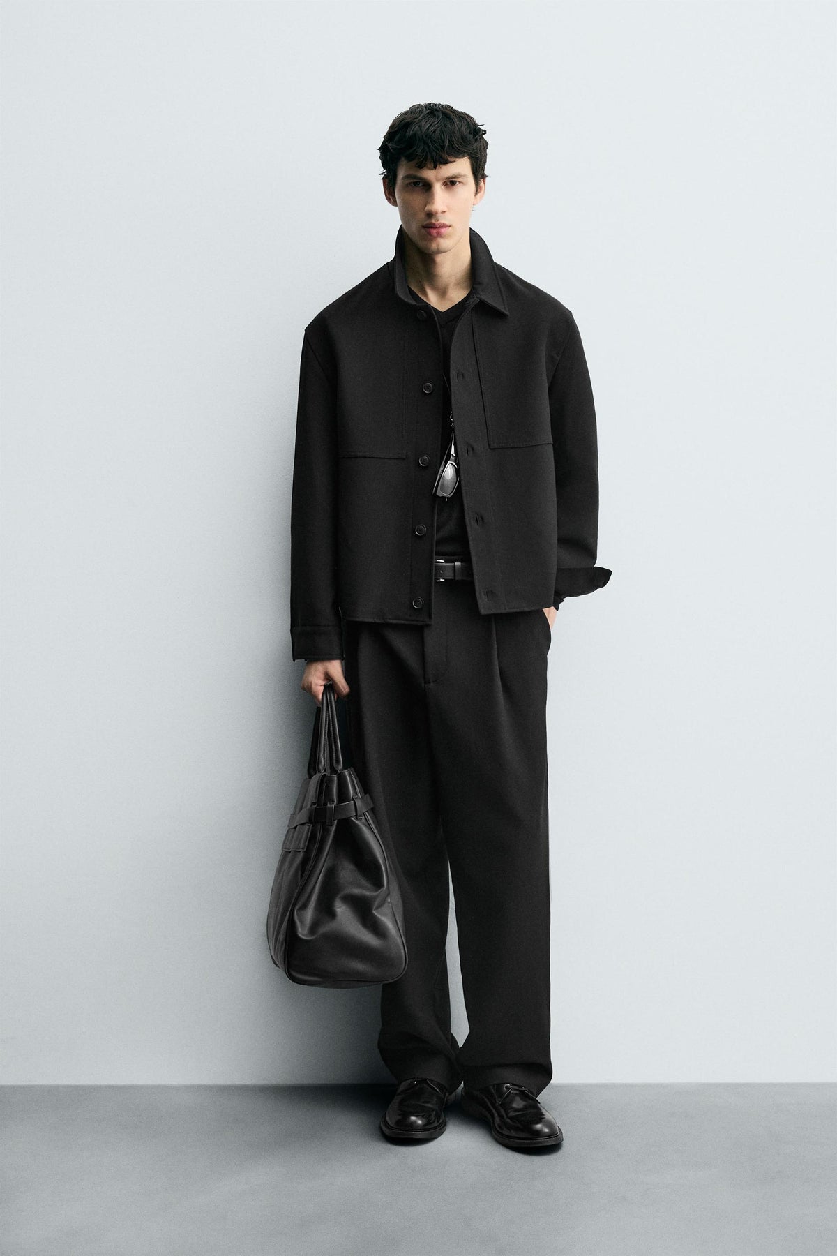 RELAXED FIT PLEATED TROUSERS - Image 1