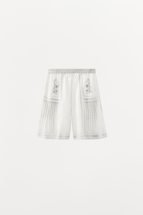 Embroidered Lace Bermuda Shorts
