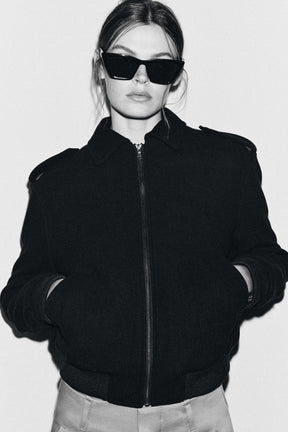 WOOL BLEND BOMBER JACKET ZW COLLECTION - Image 2