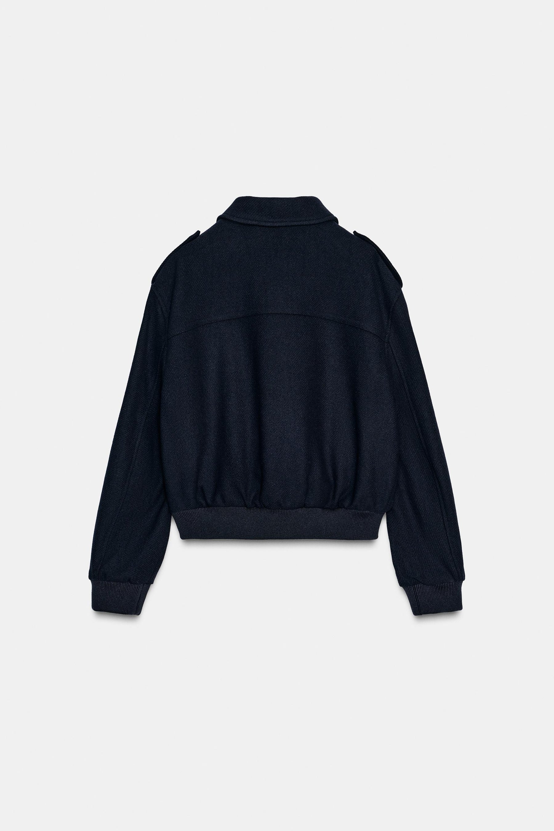 WOOL BLEND BOMBER JACKET ZW COLLECTION - Image 8