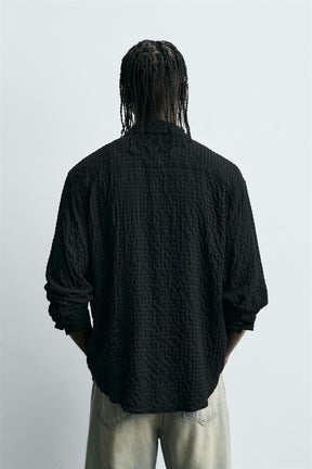 TEXTURED CHECK SHIRT - Image 3