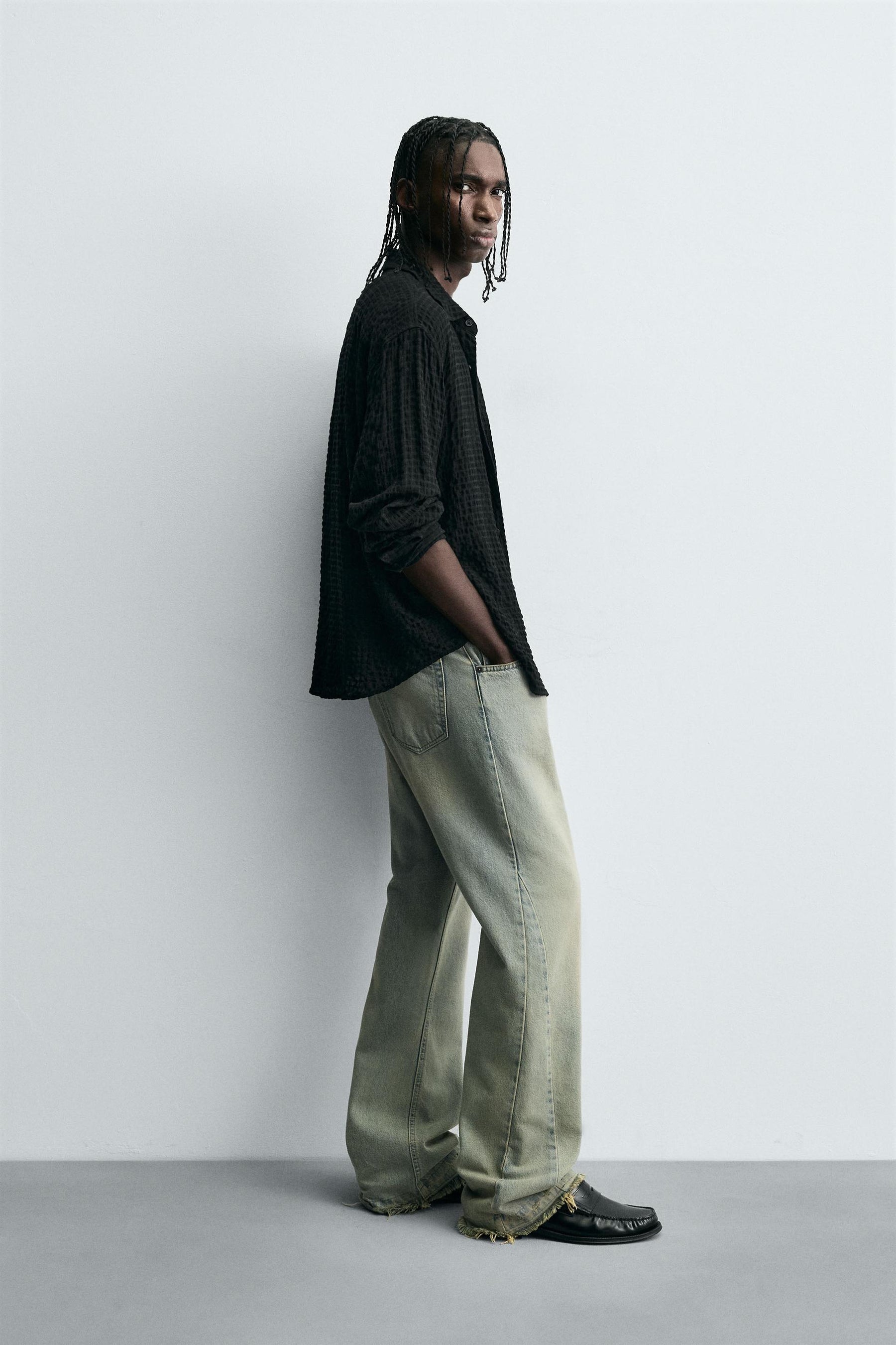 TEXTURED CHECK SHIRT - Image 4