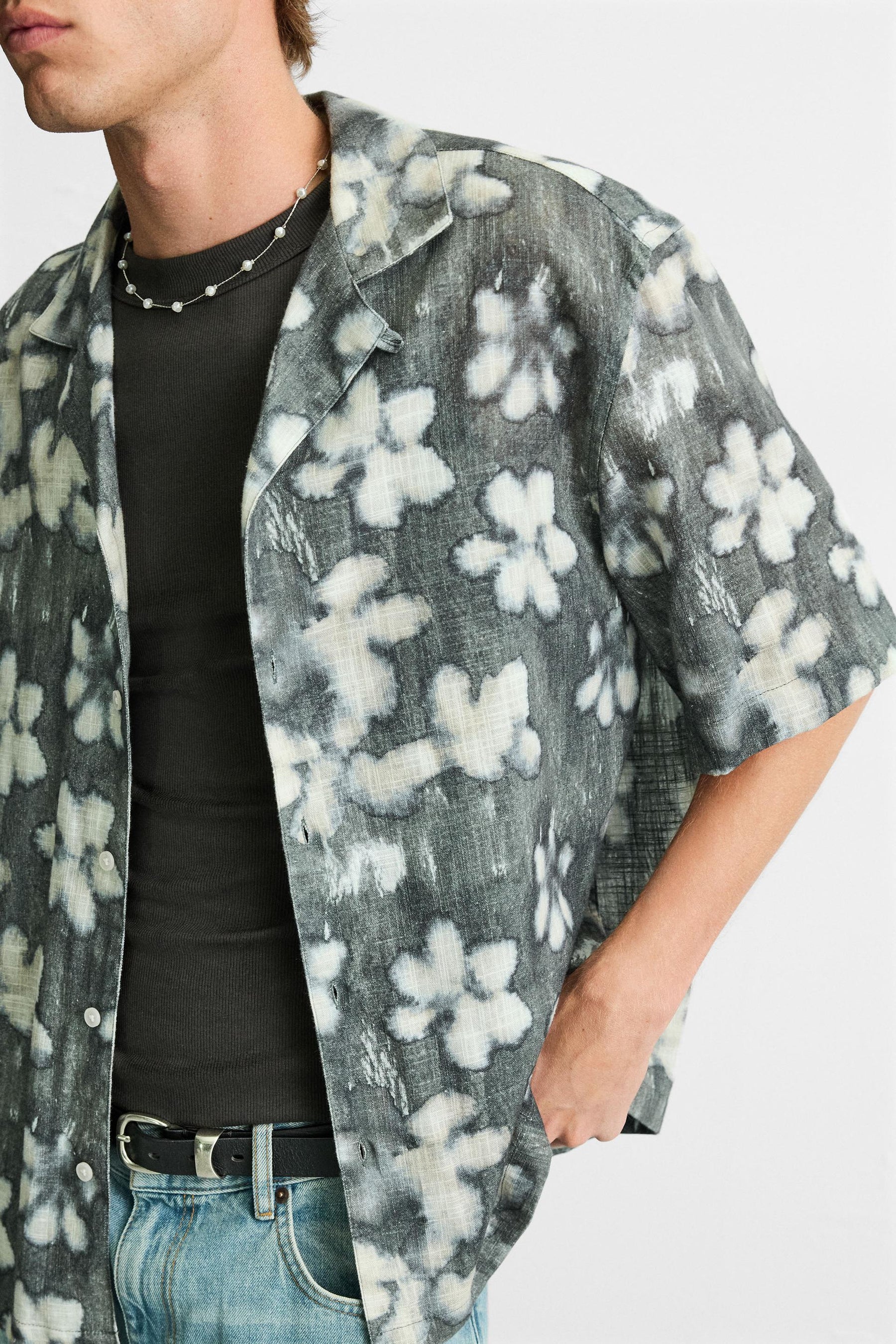 ABSTRACT FLORAL PRINT SHIRT - Image 5