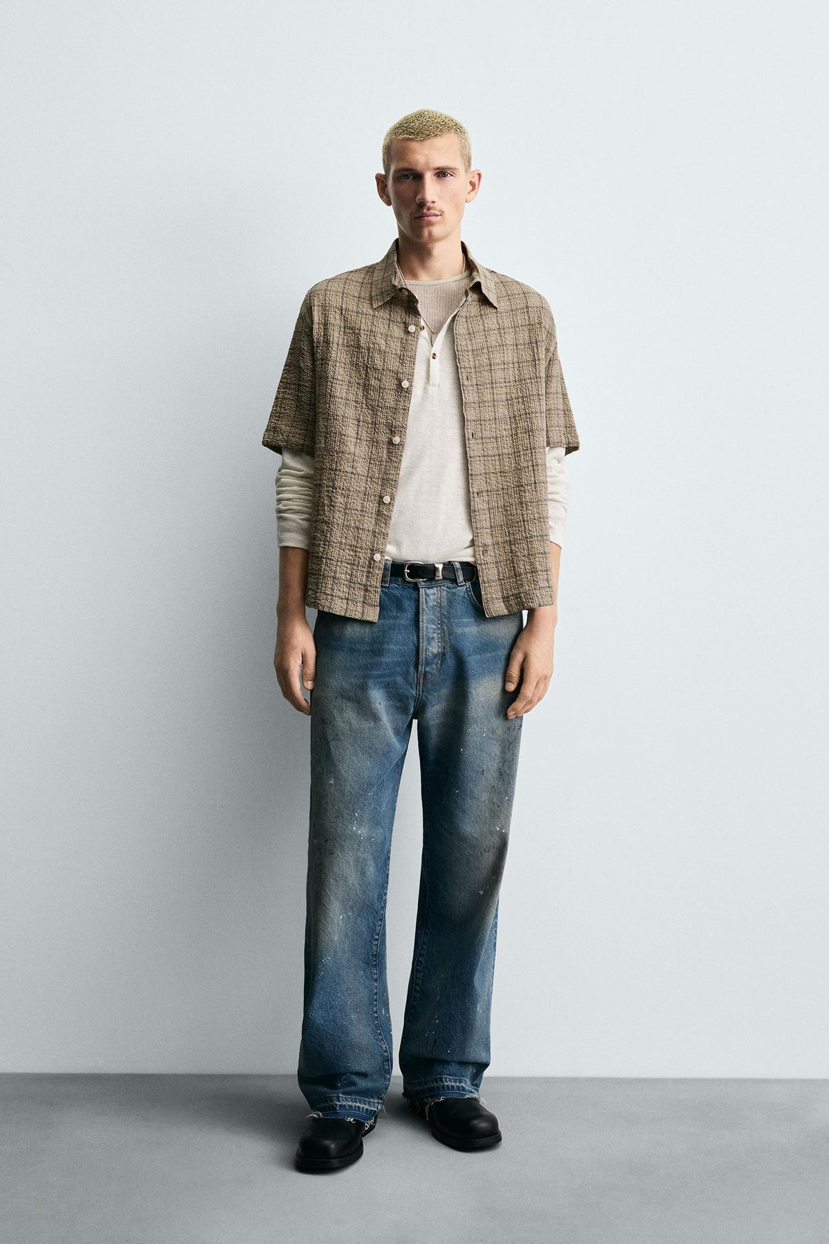 TEXTURED STRUCTURE SHIRT - Image 1