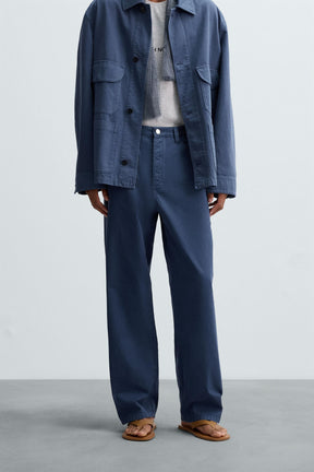 WASHED STRAIGHT-LEG TROUSERS - Image 2