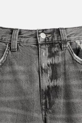 RIPPED BAGGY FIT DENIM BERMUDA SHORTS - Image 8