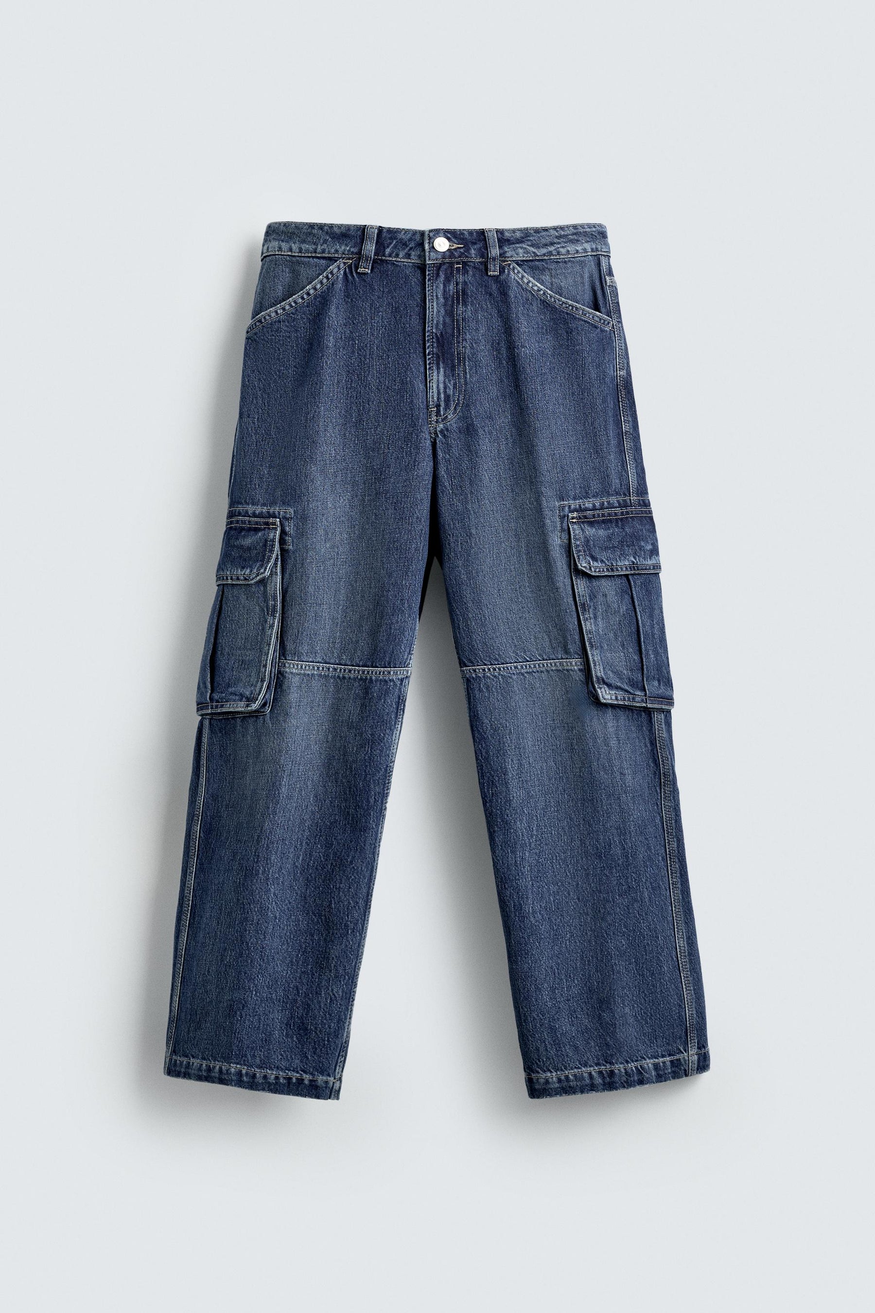 STRAIGHT FIT CARGO JEANS - Image 7