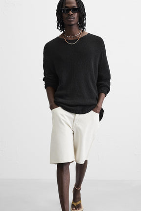 STRAIGHT-LEG DENIM BERMUDA SHORTS - Image 6