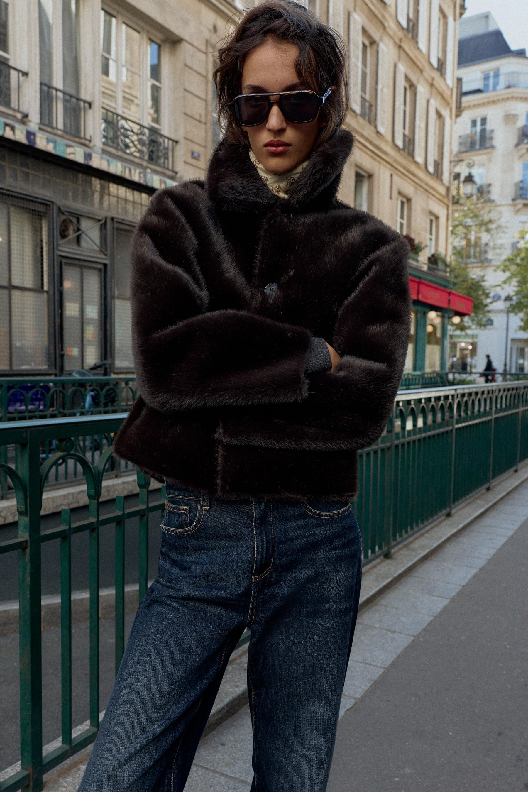 REVERSIBLE FAUX LEATHER JACKET