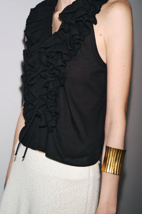 Ruffled Woven Top