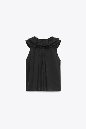 Ruffled Woven Top