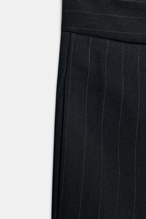 Wide-leg Pinstripe Trousers