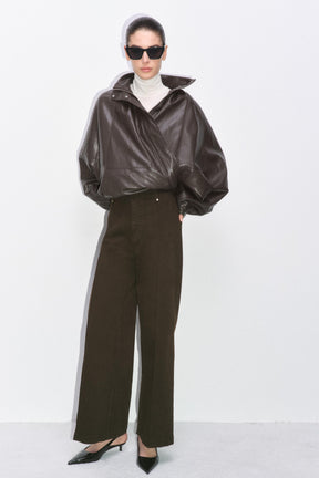 Wide-leg High-waist Jeans