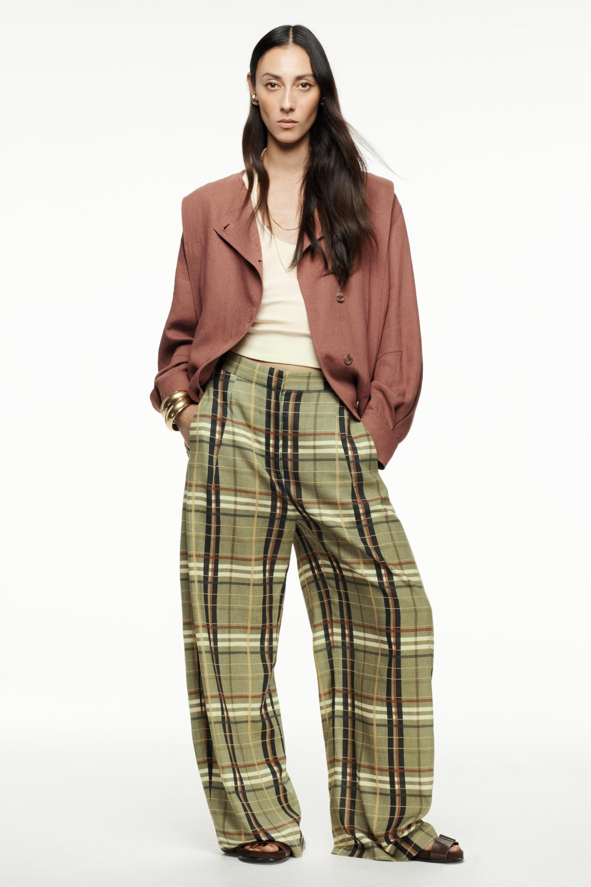 Linen Blend Bomber Jacket