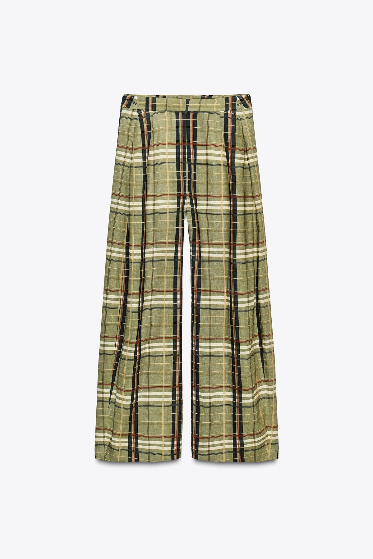 Checkered Linen Trousers