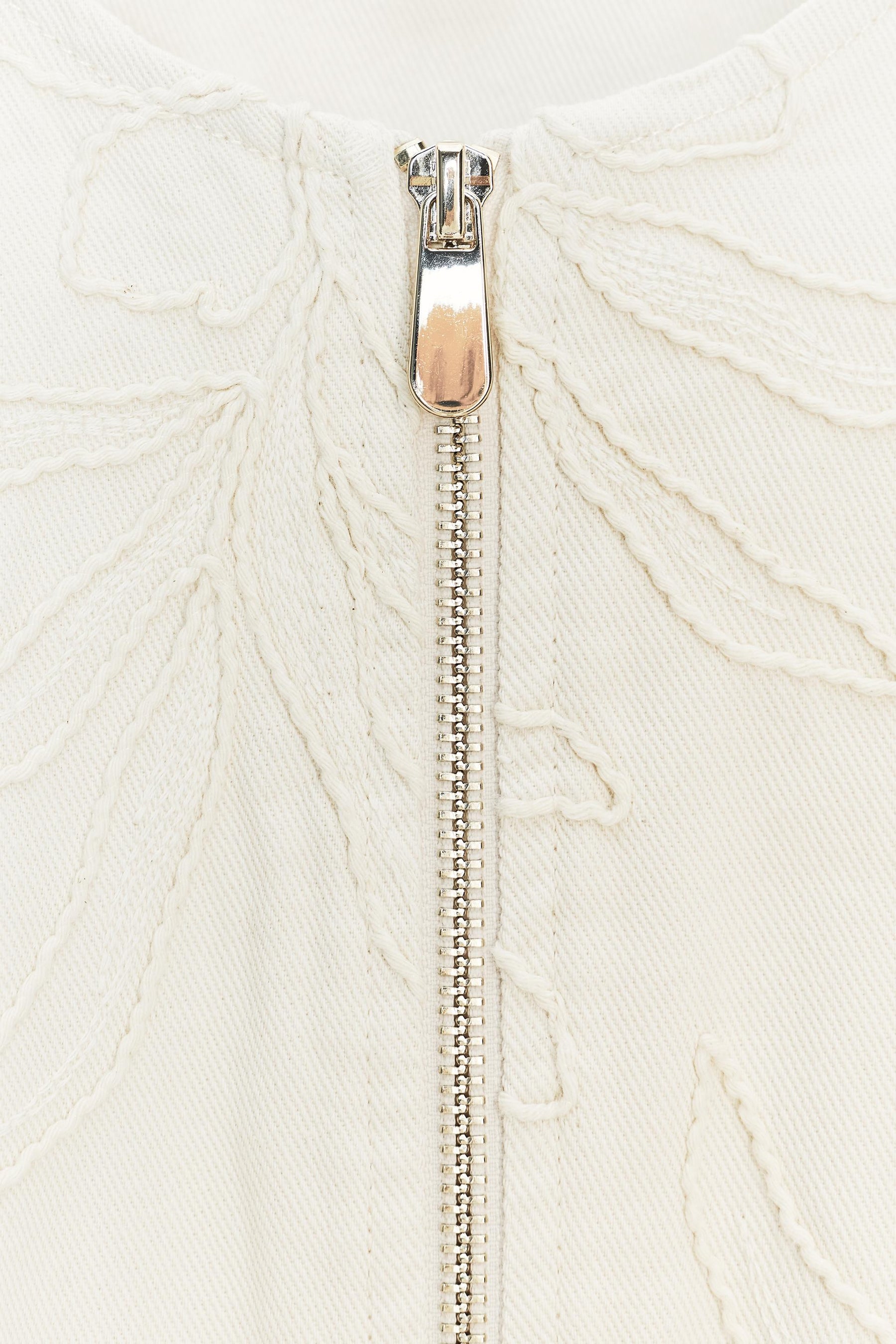 EMBROIDERED FAUX SUEDE BOMBER JACKET - Image 8