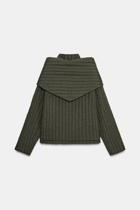 QUILTED JACKET WITH DETACHABLE SCARF - Image 8