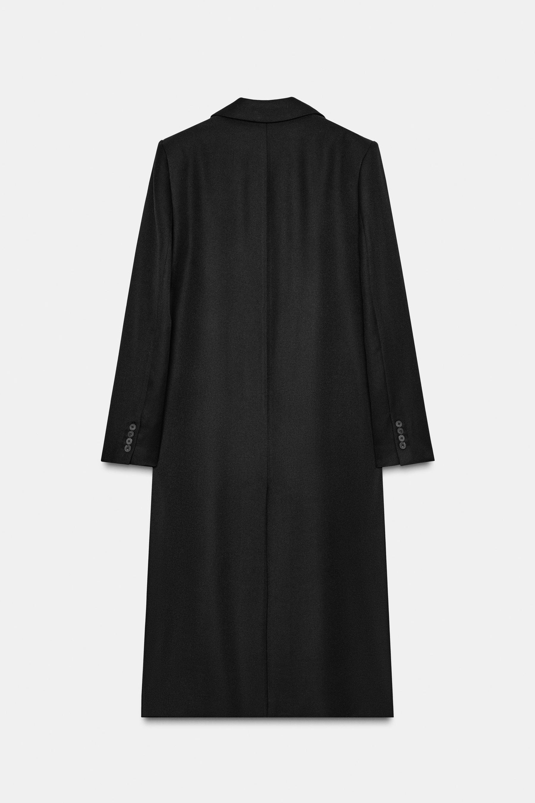 LONG COAT WITH SHOULDER PADS - Image 4
