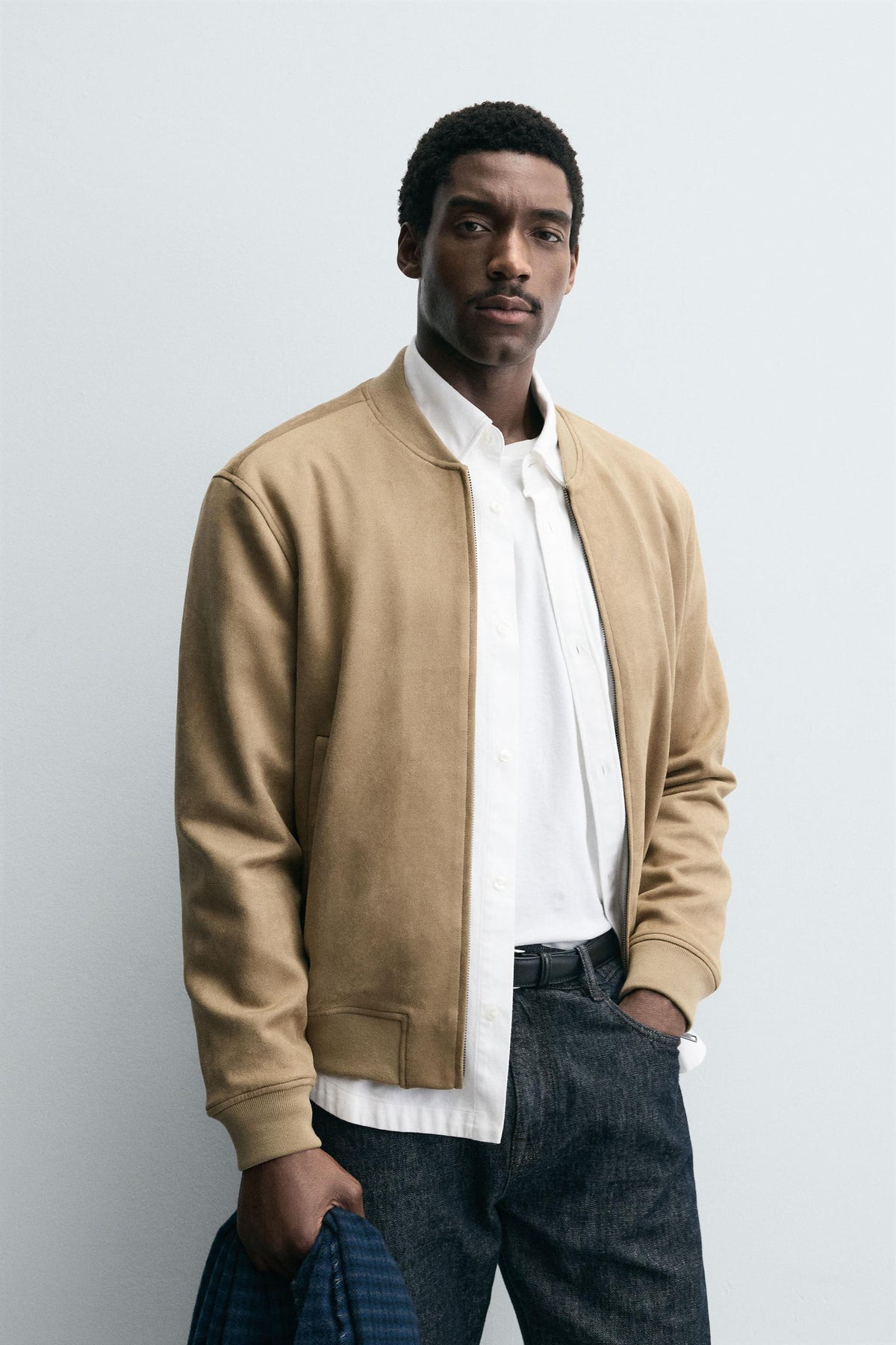 FAUX SUEDE BOMBER JACKET - Image 2