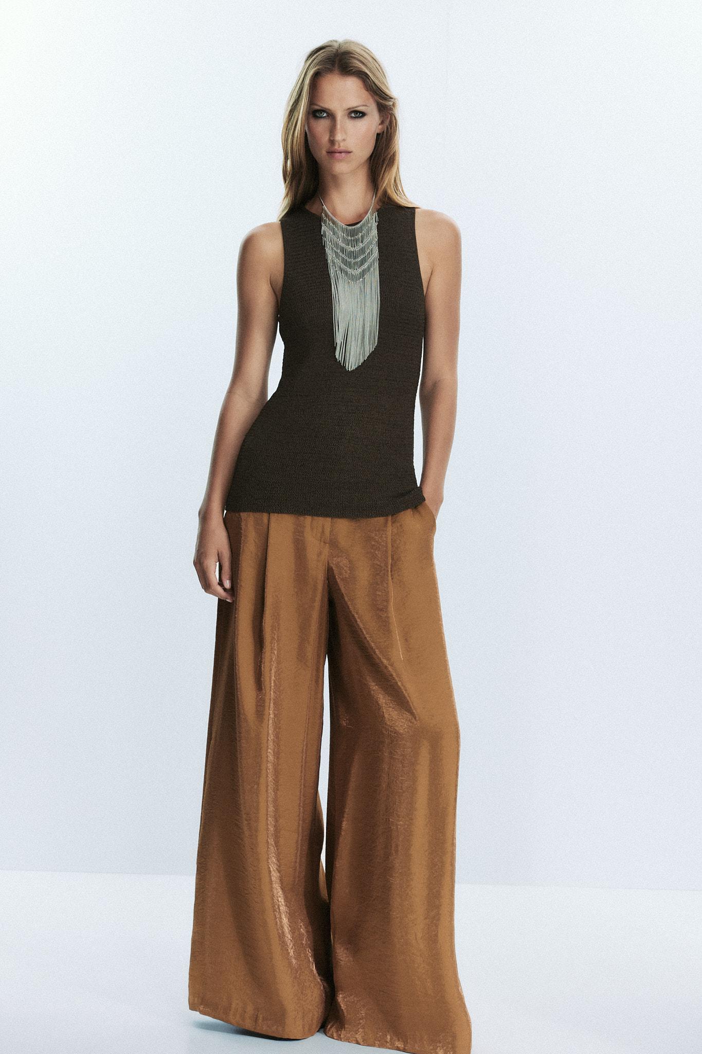 TEXTURED KNIT LONG TOP - Image 1