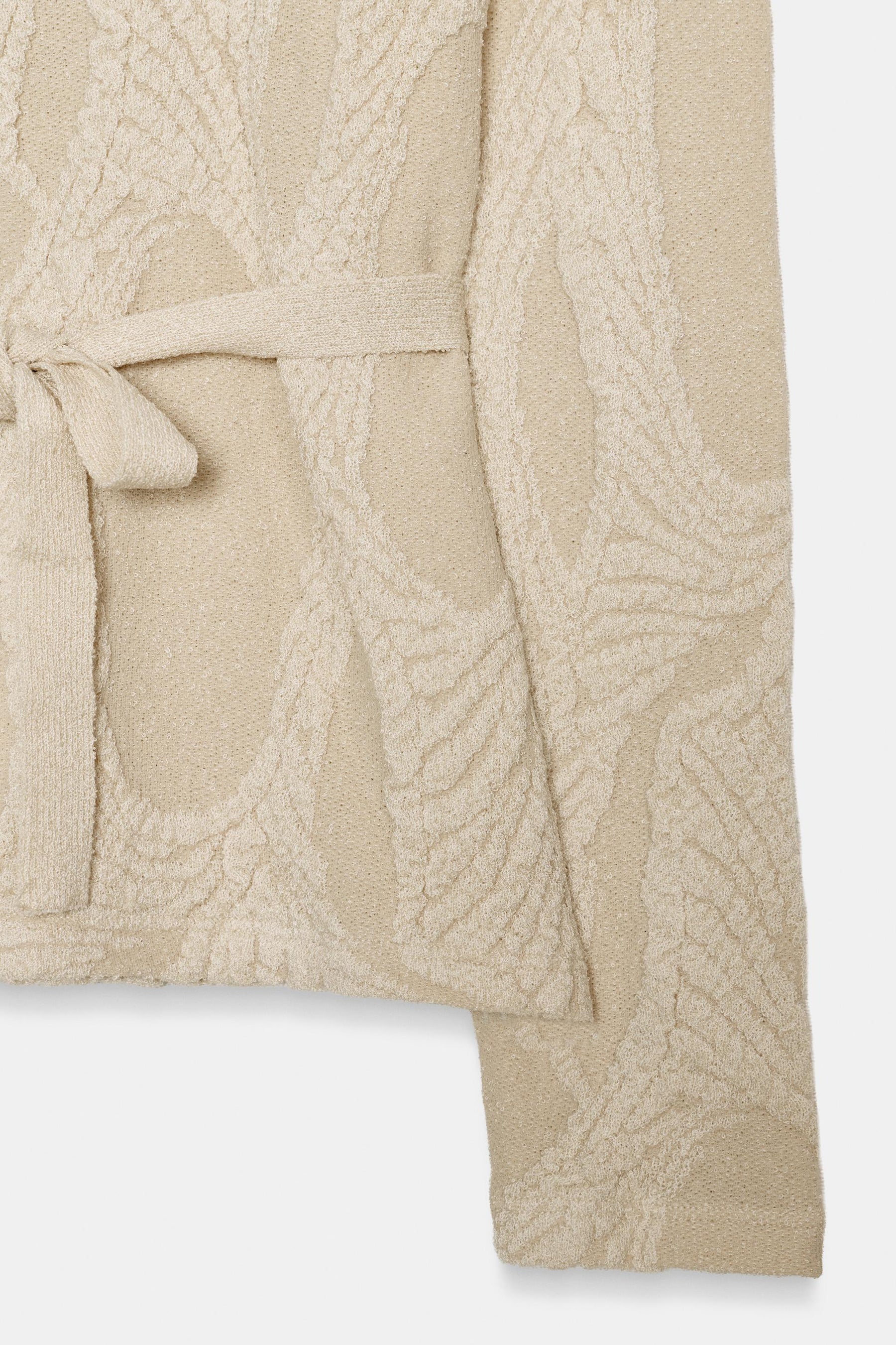 Jacquard Jumper with Belt