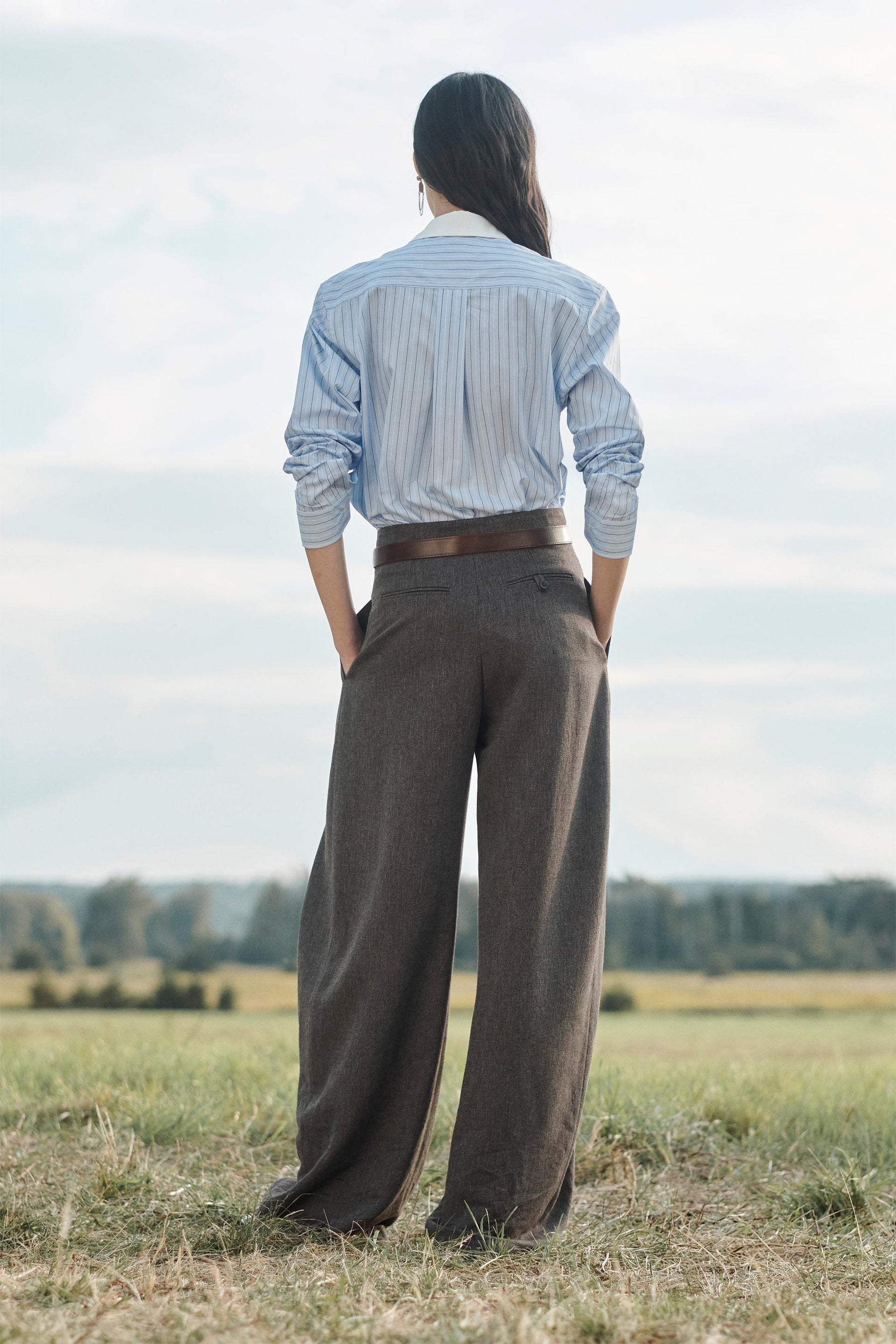 Wool Pleated Volume Trousers