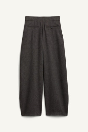 Wool Pleated Volume Trousers